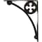 Ekena Millwork Crawley Wrought Iron Bracket, (Triple center brace), Antiqued Warm Silver 2"W x 12"D x 15"H BKTM02X12X15TCRAWS - alternate 6